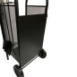 Carucior depozitat lemne pentru semineu, 80 cm, 3 accesorii otel, negru Carucior depozitat lemne pentru semineu, 80 cm, 3 accesorii otel, negru