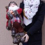 Figurina Mos Craciun cu felinar, inaltime 60cm, sac cadouri, decoratiune Craciun
