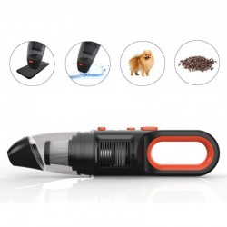 Aspirator portabil cu Vacuum 120W, 3 accesorii, lanterna, acumulator, 65dB, filtru Hepa