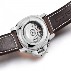 Ceas barbatesc casual, mecanism kinetic, calendar, indicatoare fosforescente, piele, Megir