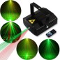Proiector laser 6 figurine, proiectie rosu si verde, telecomanda, senzor sunet