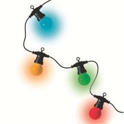 Ghirlanda decorativa, 10 globuri LED colorate, lumina statica, interior/exterior, 5 m
