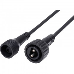 Cablu de alimentare sau prelungire pentru ghirlanda, IP44, 5 m, negru