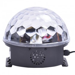 Glob disco cu LED RGB, joc lumini dupa ritmul muzicii, conectare USB, RESIGILAT