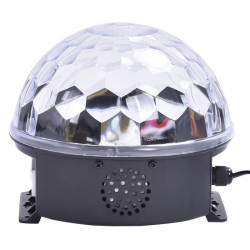 Glob disco cu LED RGB, joc lumini dupa ritmul muzicii, conectare USB, Resigilat