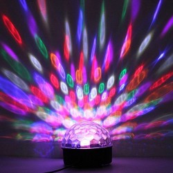 Glob disco cu LED RGB, joc lumini dupa ritmul muzicii, conectare USB, Resigilat