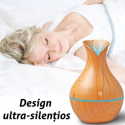 Difuzor aromaterapie, 130 ml, iluminat LED 7 culori, reincarcabil USB