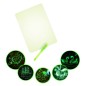 Tablita luminoasa fosforescenta, rescriptibila, breloc cu lumina UV, verde