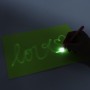 Tablita luminoasa fosforescenta, rescriptibila, breloc cu lumina UV, verde