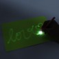 Tablita fosforescenta interactiva, rescriptibila, breloc UV, lumineaza orange