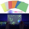 Tablita magica fosforescenta, rescriptibila, lumineaza roz, breloc UV