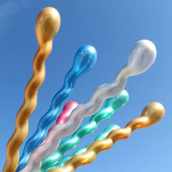 Baloane spirala multicolore, culori mixte, set 8 bucati, petrecere