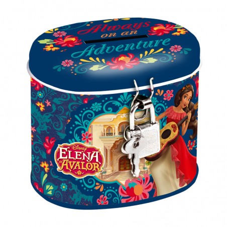 Pusculita Elena din Avalor, forma ovala cu lacatel, metalica 9.5 cm
