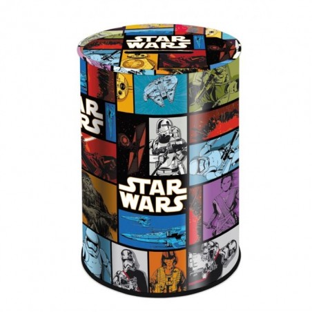 Pusculita Star Wars, rotunda, metal, inchidere sigura cu lacat, 13 cm