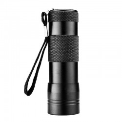 Lanterna UV 12 LED-uri 385nm, protectie IP54, material aluminiu, negru