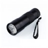Lanterna UV 12 LED-uri 385nm, protectie IP54, material aluminiu, negru