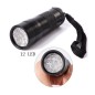 Lanterna UV 12 LED-uri 385nm, protectie IP54, material aluminiu, negru Lanterna UV 12 LED-uri 385nm, protectie IP54, material aluminiu, negru