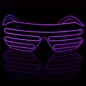 Ochelari Shutter luminosi cu fir El Wire, 3 moduri iluminare, invertor baterii Ochelari Shutter luminosi cu fir El Wire, 3 moduri iluminare, invertor baterii