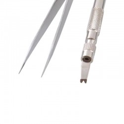 Trusa pentru reparat ceasuri, 13 piese, surubelnite, penseta, cheie, husa