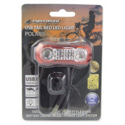 Stop bicicleta 5 LED-uri SMD, 120 lumeni, acumulator reincarcabil USB, 5 moduri lumina