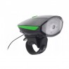 Lanterna LED cu sonerie bicicleta, 100 lm, fixare ghidon, 3 moduri iluminare, rezistenta apa