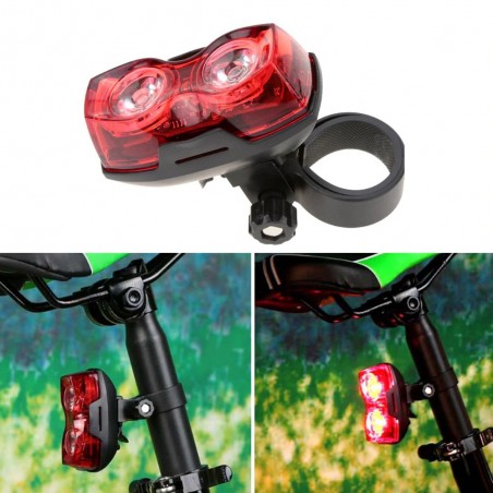 Stop pentru bicicleta, 2 LED-uri, 3 moduri iluminare, montare spate