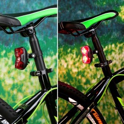 Stop pentru bicicleta, 2 LED-uri, 3 moduri iluminare, montare spate