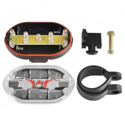Stop bicicleta 9 LED-uri rosii, 7 moduri luminoase, clema fixare cadru