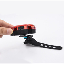 Stop bicicleta 5 LED-uri SMD, 120 lumeni, acumulator reincarcabil USB, 5 moduri lumina