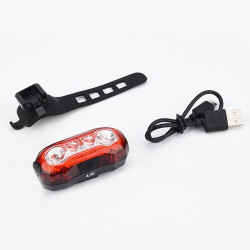 Stop bicicleta 5 LED-uri SMD, 120 lumeni, acumulator reincarcabil USB, 5 moduri lumina