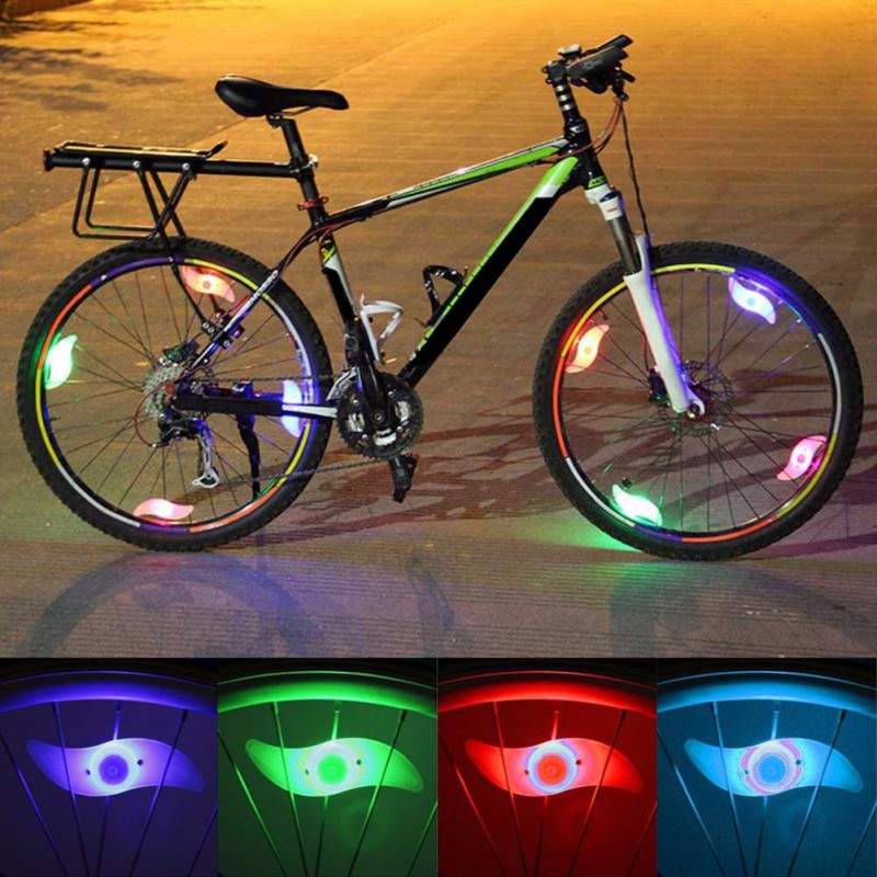 Lumina spite bicicleta, multicolor, 3 moduri iluminare, impermeabil
