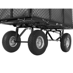 Carucior rabatabil pentru gradina, sarcina 600 kg, maner reglabil, husa 250 l