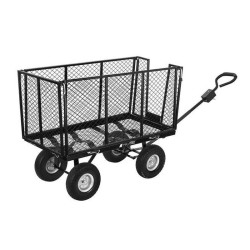 Carucior rabatabil pentru gradina, sarcina 600 kg, maner reglabil, husa 250 l