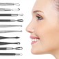 Set 5 pensete extractie puncte negre si acnee, 10 capete diferite, otel Set 5 pensete extractie puncte negre si acnee, 10 capete diferite, otel