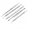 Set 5 pensete extractie puncte negre si acnee, 10 capete diferite, otel