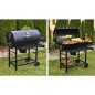Gratar BBQ Grill pe carbuni, termometru, 2 rafturi, recipient cenusa