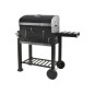 Gratar BBQ pe carbune, capac cu termometru, 2 rafturi, suflanta, cu roti Gratar BBQ pe carbune, capac cu termometru, 2 rafturi, suflanta, cu roti