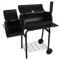 Gratar carbune BBQ smoker, grill si afumatoare, capac cu termometru