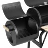 Gratar carbune BBQ smoker, grill si afumatoare, capac cu termometru