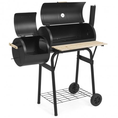 Gratar carbune BBQ smoker, grill si afumatoare, capac cu termometru