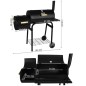 Gratar carbune BBQ smoker, grill si afumatoare, capac cu termometru