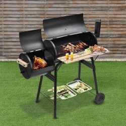 Gratar carbune BBQ smoker, grill si afumatoare, capac cu termometru