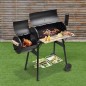 Gratar carbune BBQ smoker, grill si afumatoare, capac cu termometru