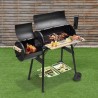 Gratar carbune BBQ smoker, grill si afumatoare, capac cu termometru