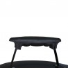 Gratar rotund BBQ pe carbuni, rafturi laterale, capac, suport carbuni