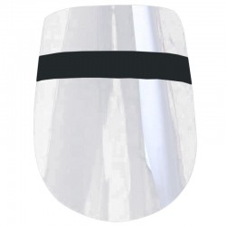 Set 10 masti plastic de tip viziera pentru protectie fata, prindere reglabila, transparent