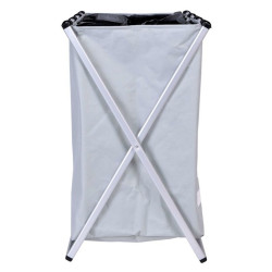 Cos pliabil pentru rufe, capacitate 130 l, 3 compartimente, suport aluminiu