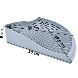 Suport uscare vesela, tacamuri, baza detasabila, 49.5x35 cm