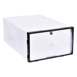 Cutie depozitare incaltaminte, material translucid, 21x31x12cm, alb