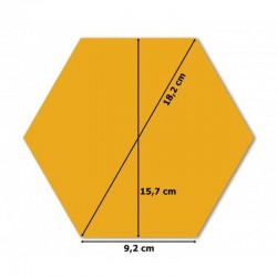 Set oglinzi decorative acrilice, hexagon, autoadezive, 8 bucati, auriu